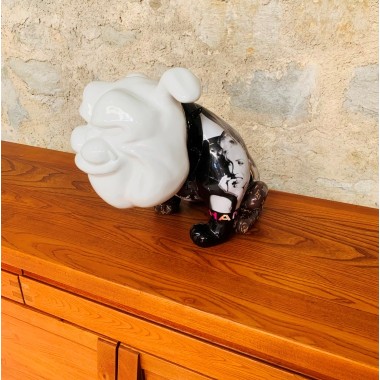 Pop Art - Sculpture Design Vegas Bulldog par Christophe Comerro