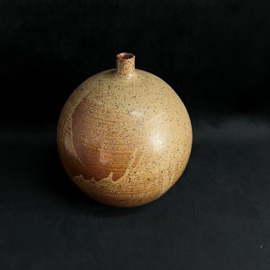 Ancien grand vase Boule Lune Vintage Base de lampe Céramique